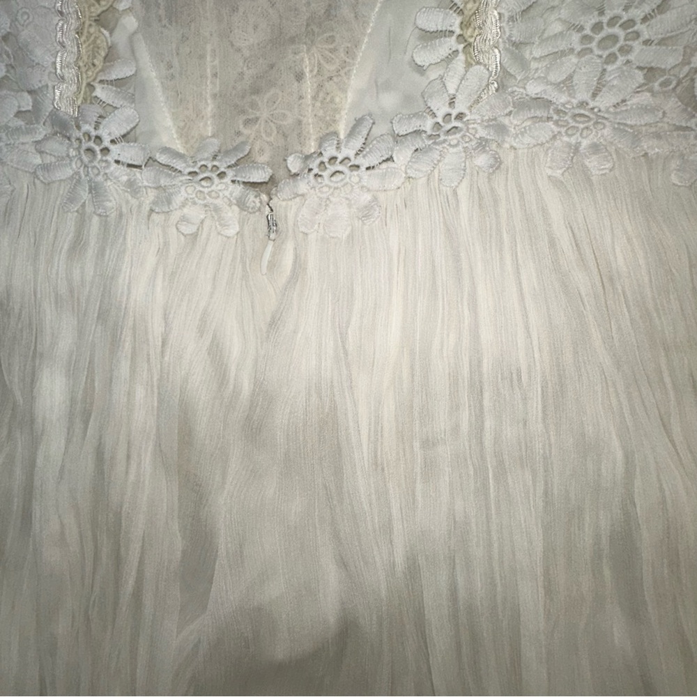 Free People Lou Lou Babydoll Dress White 6 Ethereal Fairy Wedding Whimsigoth - Picture 10 of 16